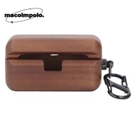Wooden ,  Wood Fine Polished Wood Protector, Earphones  Cordless Charging Support Bluetooth Earbuds 