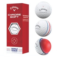 Callaway Chrome Soft Triple Track Golf Balls (White, 3pk) 1 Sleeve 2022