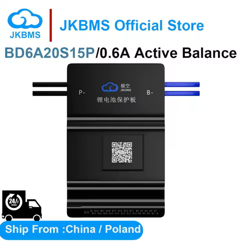 JKBMS Jikong 100A Active Balance JK-BD6A20S10P 8s 24V 20s Smart Bms 100AMP 100AH for Lithium Battery