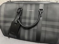 Burberry weekender Boston bag black grey check 旅行袋