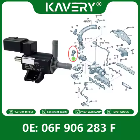KAVERY For 06F906283F N75 Pressure Valve Fit VW Passat Golf MK6GTI Audi A1 A3 A4 Q5 1.8 2.0 TFSI TSI