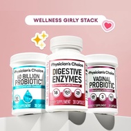 Physician's Choice Wellness Girly Stack: Feminine, Bloating & Gut Health Support with Vaginal Probio