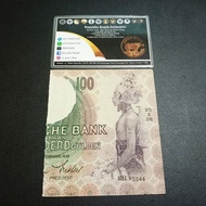Uang Kuno Senering Seri Wayang Hindia Belanda 100 Gulden Thn 1938 XF