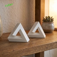 CYBERLINX Geometric Optical Illusion, Minimal White Educational Model Impossible Triangle Ornament, 