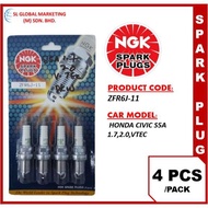 ORIGINAL NGK SPARK PLUG HONDA CIVIC S5A 1.7,2.0,VTEC  (ZFR6J-11)