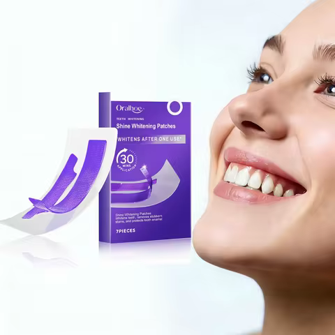Purple Teeth Whitening Strips Brighten Tooth Remove Plaque Stain Cleaning Oral Hygiene Reduce Sensit