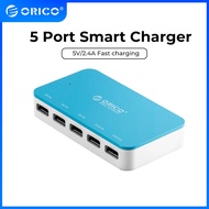 ORICO 5 Ports USB Charger Desktop Charging Station for iPhone Samsung Xiaomi Huawei Cell Phone Tablet