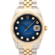 【二手】ROLEXDatejust 10鑽腕錶，U字頭序號，16233G BG/NP，18K（黃金）不鏽鋼，男士腕錶