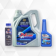 JV Auto Lube Set 10W-40 Semi (1 Bottle) + Engine Flush (1 Bottle) + Premium Nano Additive (1 Bottle)