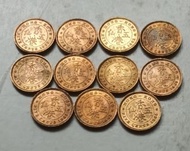 香港1965年5仙硬幣共11枚（品相實物如圖，仍有原光）