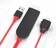 HDMI Cable สำหรับ Lightning,Micro USB และ Type-c แบบ 3 in 1 ********