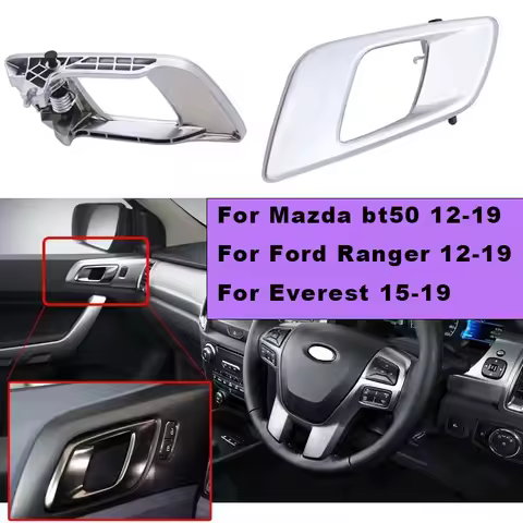Left Right Chrome Matte Interior Door Handle For Ford Ranger 2012-2019 Everest 2015-2019 Mazda BT50