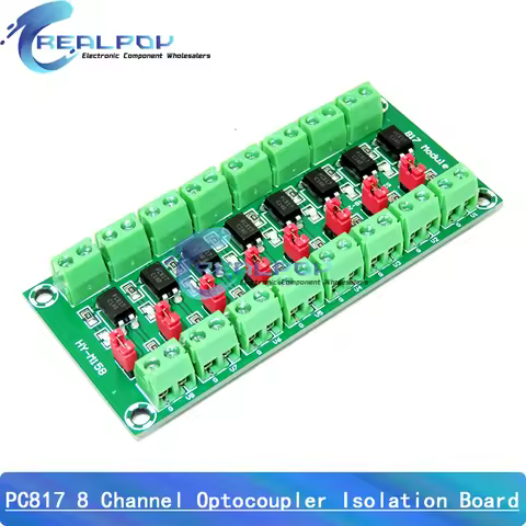 PC817 8 Channel Optocoupler Isolation Board Voltage Converter Adapter Module 3.6-30V Driver Photoele