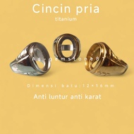 Emban RingRing N14[titanium] 16一12 Cincin Titanium Anti Karat Cincin Lelaki Cincin Titanium
