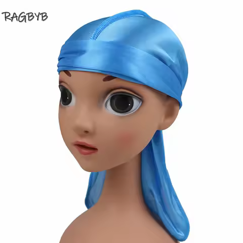 Kids Silk Durag Soft Hair Cover Protection Bandanas Child Silky Durags Boys Durag Wave Cap High Qual