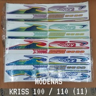 MODENAS KRISS 100 / KRISS 110 (11) BODY STICKER SET - DECAL MOTORCYCLE STRIPE MOTOR