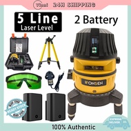 5 Lines 6 Point Adjustable Laser Level 360° Rotary Cross Self Leveling Measuring Tool Set Line Measu