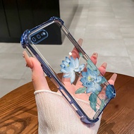 Casing iPhone 6 6S 7 8 PLUS Phone case lotus anti drop four corner silicone tpu transparent soft she