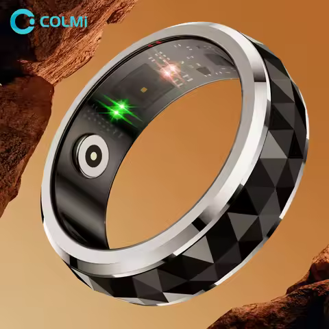 COLMI R11 Ceramic Smart Ring for Men, Fidget Spinner Anxiety Relieve Ring with Charging Case, Health