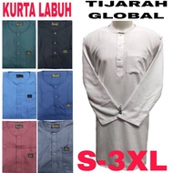 KURTA COTTON LABUH S-3XL BAWAH LUTUT KAIN SEJUK