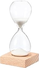 PATIKIL 5 Minute Hourglass Sand Timer with Wooden Stand Hour Glass Sand Timer Clock for Living Room 