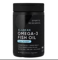 美國正品/Sports Research ALASKAN Omega-3 魚油 三倍功效 90粒裝