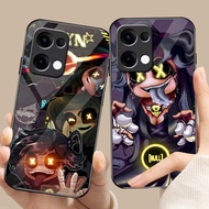 Murder Drones UZI 02 Glass Phone Case For Oppo A54 A74 4G A79 5G A94 A3X Reno 11 12 13 11F 12F 13F 1