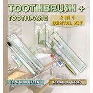 Hotel Disposable Toothbrush+Toothpaste 2 IN 1/ Dental Kit / Travel / 2 Language word / 3 Language Wo