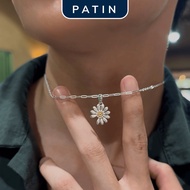 PATIN Genuine 925 Silver Daisy Necklace for Men and Women 100% Real Silver GDragon Chrysanthemum Nec