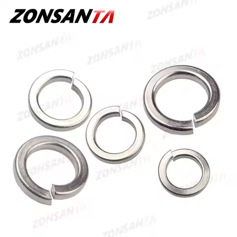 ZONSANTA A2 304 Stainless Steel Split Spring Lock Washer locking Elastic Gasket M1.6 M2 M2.5 M3 M4 M