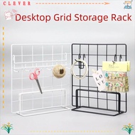 CLEVERHD Storage Rack, Grid with Base Display Rack, Creative Metal Grid Frame Desktop Stand For Grid
