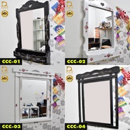 Promosi Ready Stock Frame Mirror Cermin Berbingkai Kayu Hiasan Deco Dinding Wooden Berukir Exclusive