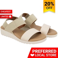 Authentic Brand-New from US "Kensie Women's Emme Stretch Strappy Sandals Cream" Avenue