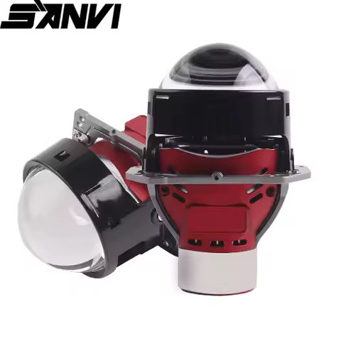 SANVI AFS Bi Led Projector Lens 3.0 with Hella 3R G5 Auto LED Projector Headlight 5500K 120W For H4 
