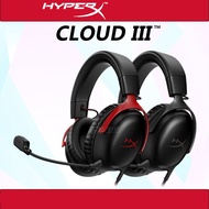 【ชุดหูฟังสำหรับเล่นเกม】HyperX Cloud III Cloud 3– Wired Gaming Headset, PC, PS5, Xbox Series X|S, Ang