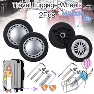 MH Suitcase Wheels, with Screw PU Replace Wheels, Durable Replacement Suitcase Parts Axles Travel Luggage Wheels Luggage Accessories