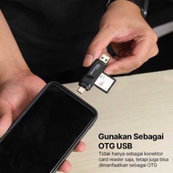QUICKSHP ATUX Card Reader 3in1 USB Type C 3.0 OTG SD Card MicroSD - Z500| |