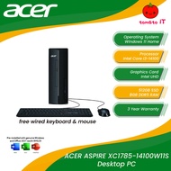 ACER ASPIRE XC1785-14100W11S Desktop PC with wired keyboard mouse (I3-14100/8GB DDR5/512GB SSD/Intel