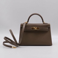 HERMRS Mini kelly ll - 大象灰金 U