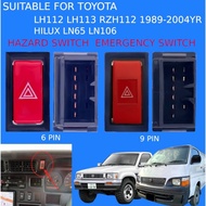 hazard switch toyota hiace lh112 lh113 1989-2004yr hilux ln65 ln106 double signal switch
