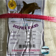 035MM X 38MM(1.1/2" Inch) X 100Md X 91.4Mtr Pukat Jaring Ikan / Mata Tegak / Isi Kosong / Warna Puti