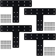 T Post Bracket for 4x4 Lumber, 14" x 10" Heavy Duty Steel Mending Plate, Pergola T Beam Truss Bracke