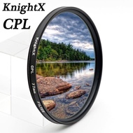 Knightx CPL โพลาไรซ์กล้องโพลาไรซ์เลนส์กรอง 49 มิลลิเมตร 52 มิลลิเมตร 55 มิลลิเมตร 58 มิลลิเมตร 62 มิลลิเมตร 67 มิลลิเมตร 72 มิลลิเมตร 77 มิลลิเมตรสำหรับ Canon EOS Sony Nikon 700D DSLR D70 D80 200D ชุดไฟ