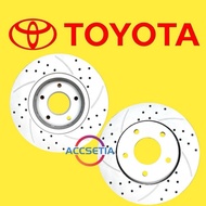 (1-PAIR)  THAILAND QUALITY  275MM TOYOTA  WISH  ZGE20 ZGE25 2008 DRILED SLOTED SPORT FRONT DISC ROTO