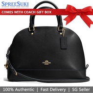 Coach Handbag In Gift Box Sierra Satchel In Crossgrain Leather Black # F57524