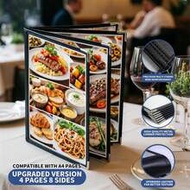 A4 Size Transparent Loose-Leaf Menu Display Book, Transparent PVC Cover Loose-Leaf Recipe Book, Rest
