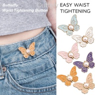 Outtply Butterfly Adjustable Jeans Waist Tightener Clips Retractable Snap Button Adjuster For Pants 