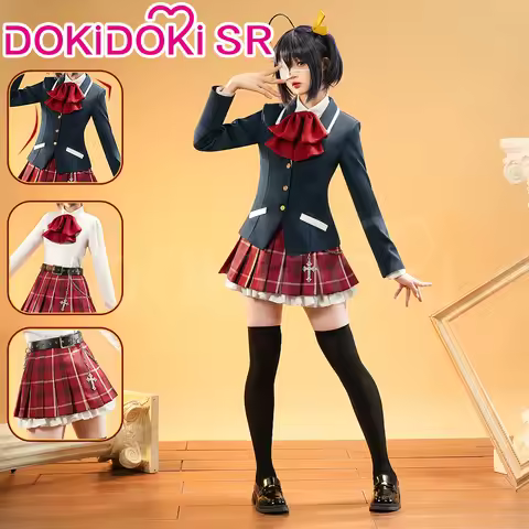 IN STOCK Takanashi Rikka Cosplay Costume Anime Love,Chunibyo & Other Delusions DokiDoki-SR Halloween