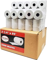 (50 Blank Tabs) 2 1/4" x 85' Credit Card Receipt thermal paper rolls POS machine for FD130 FD50 T422