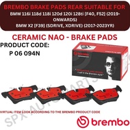 BREMBO GENUINE DISC BRAKE PAD (REAR) FOR BMW 116i 118d 118i 120d 120i 128ti [F40, F52] '19YR-ON / X2